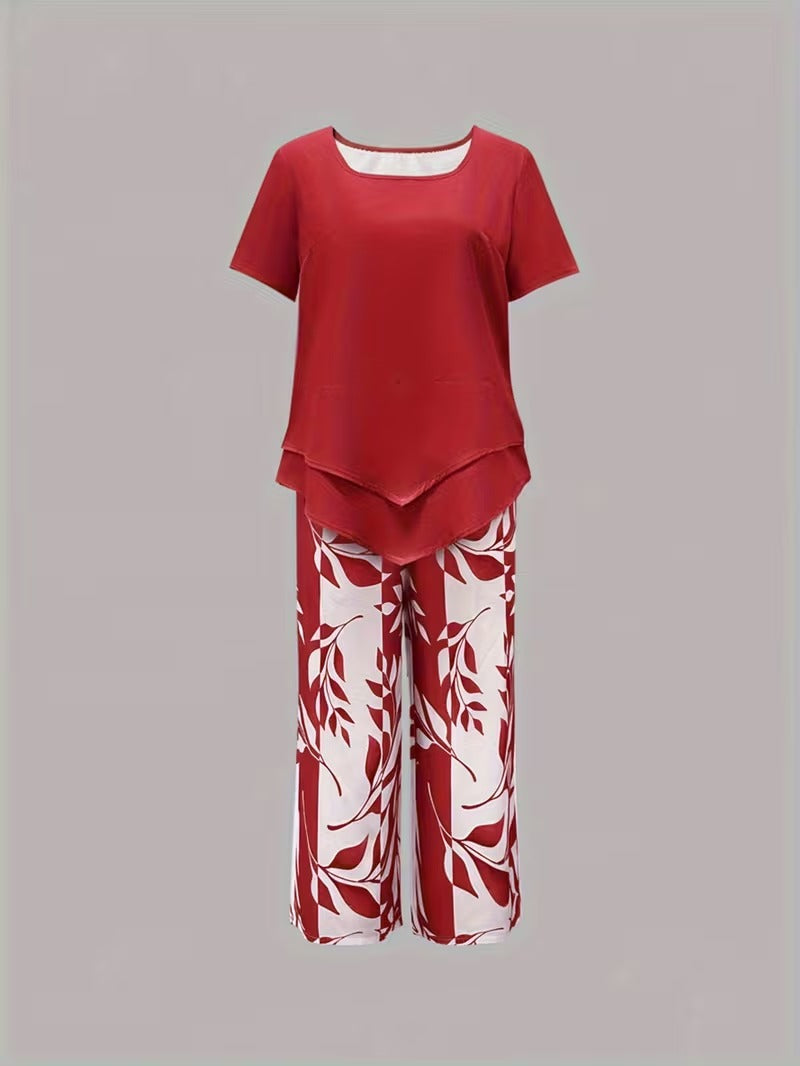 Comfortable Two Piece Set for Women with Layered