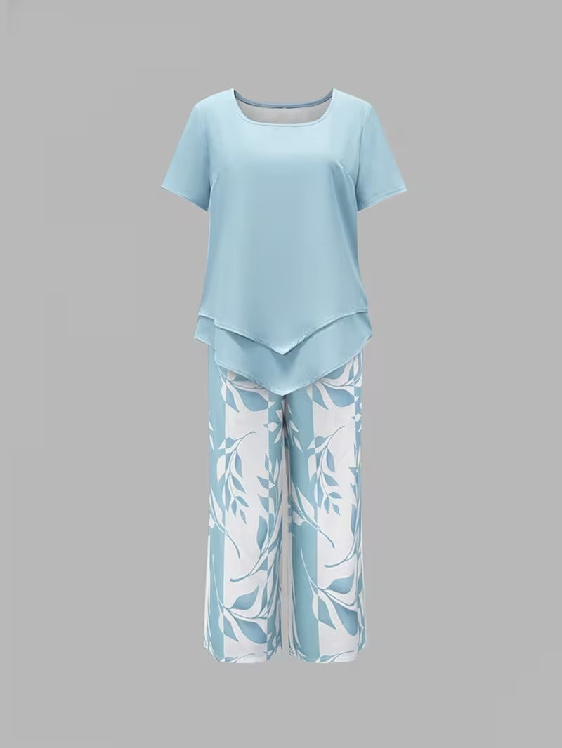 Comfortable Two Piece Set for Women with Layered