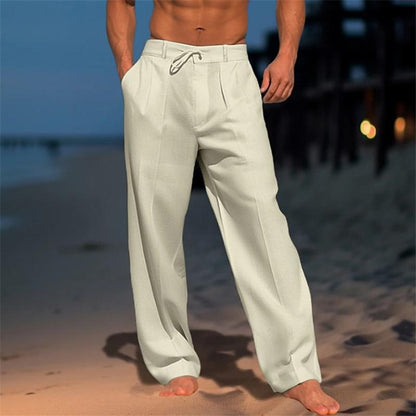 Stylish Wide Leg Pants for Men with Drawstring Casual Style