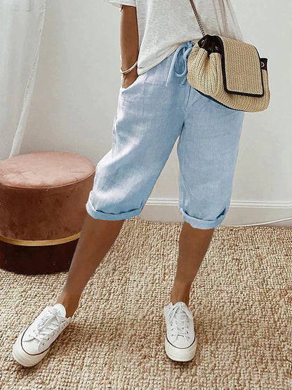 Comfortable Shorts for Women with Drawstring Elastic Waist