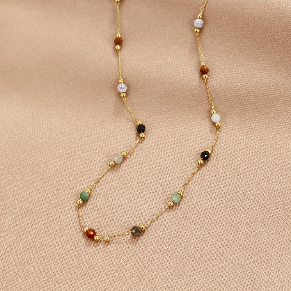 Elegant Necklace for Women with Beaded Minimalist Design