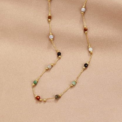 Elegant Necklace for Women with Beaded Minimalist Design