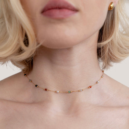 Elegant Necklace for Women with Beaded Minimalist Design