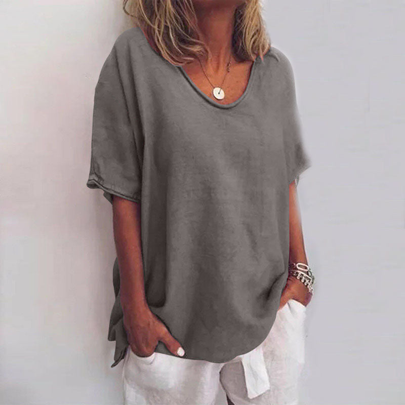Stylish Blouse for Women with Crew Neck