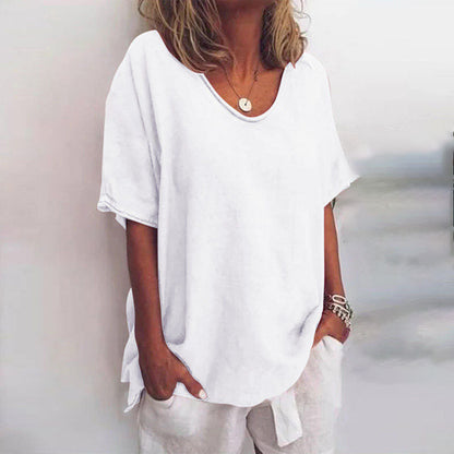Stylish Blouse for Women with Crew Neck