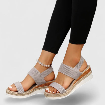 Comfortable Orthopedic Sandals for Women with Platform Wedge Elastic Strap Casual Summer Style