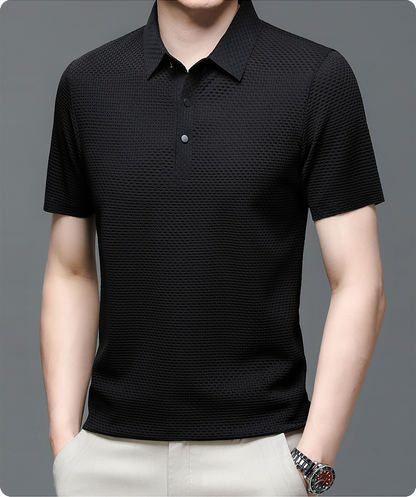 Effortless Polo Shirt for Men with Button Up