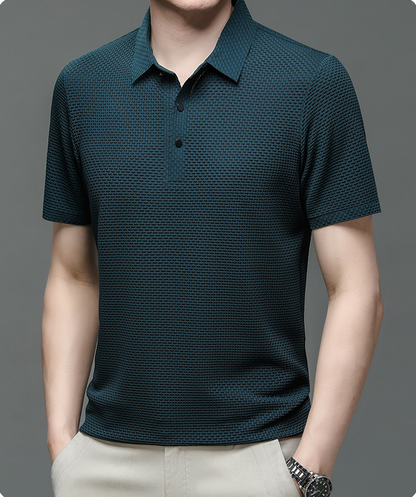 Effortless Polo Shirt for Men with Button Up