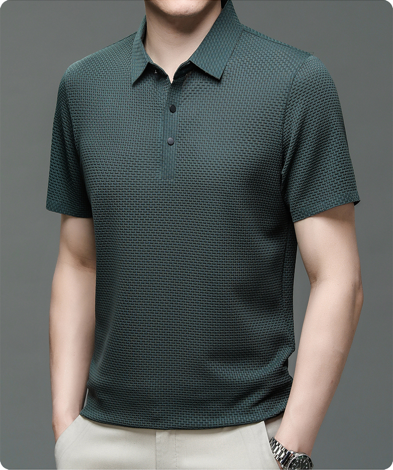 Effortless Polo Shirt for Men with Button Up