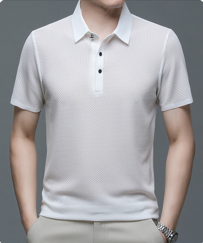 Effortless Polo Shirt for Men with Button Up
