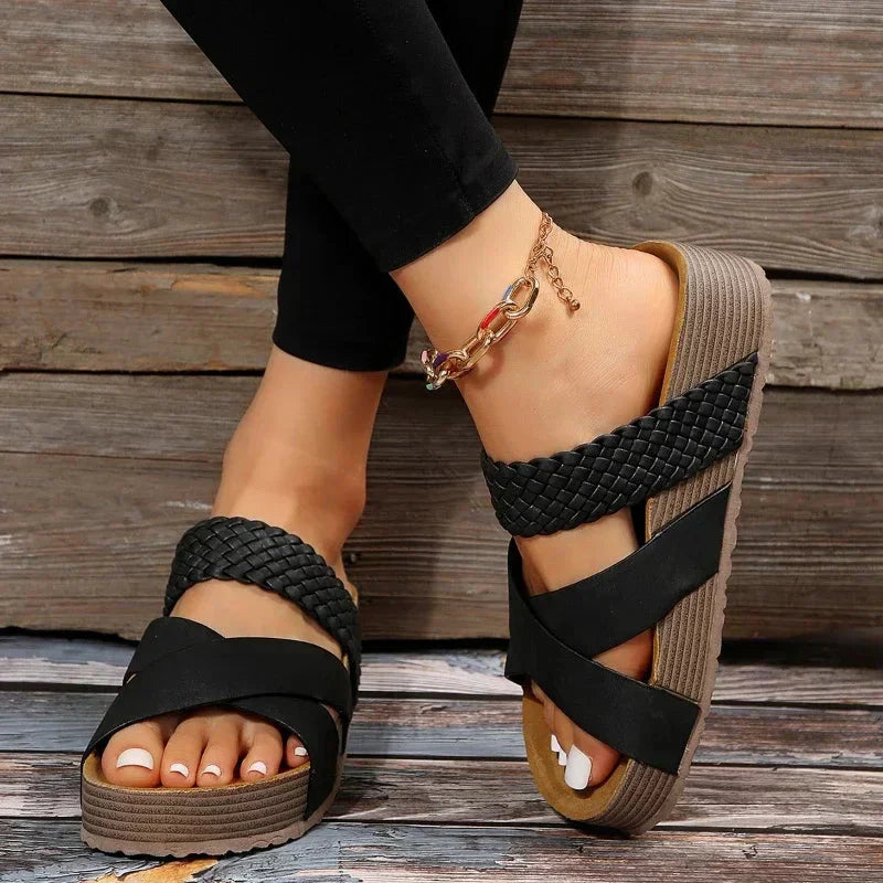 Comfortable Orthopedic Sandals for Women with Braided Cushioned Breathable Style