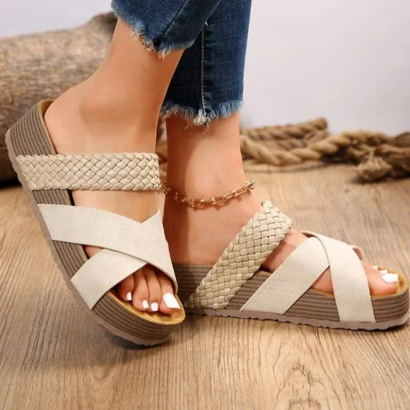 Comfortable Orthopedic Sandals for Women with Braided Cushioned Breathable Style