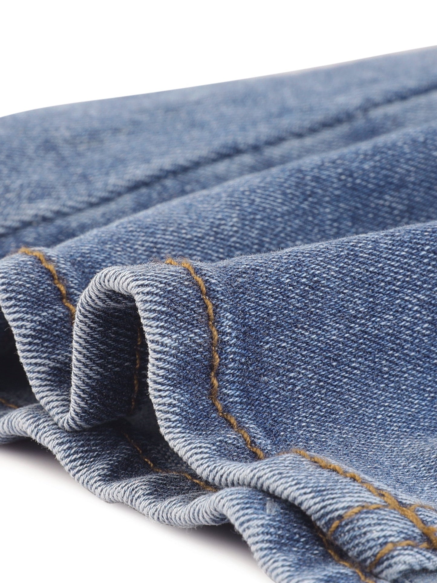 Elegant Denim Midi Skirt for Women with High Waist Fitted Side Slit Style