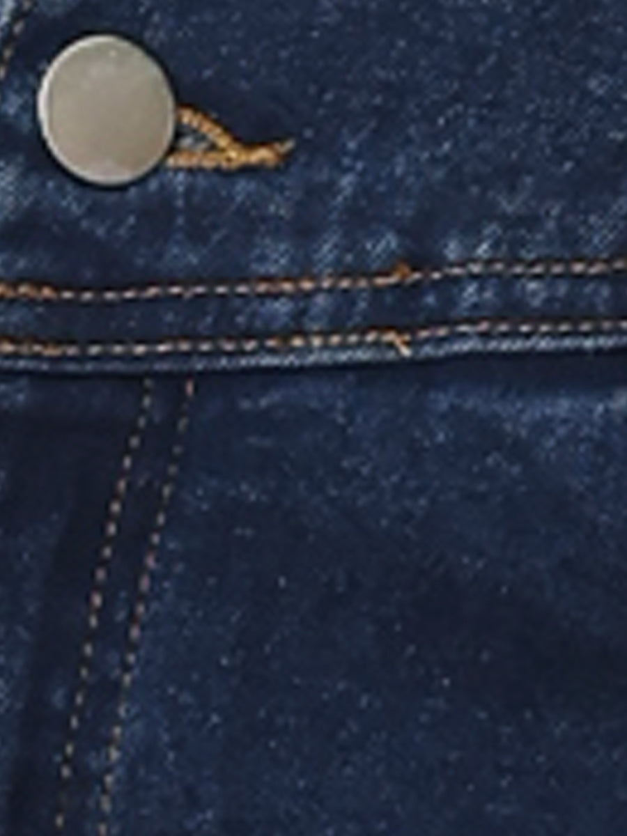 Elegant Denim Midi Skirt for Women with High Waist Fitted Side Slit Style