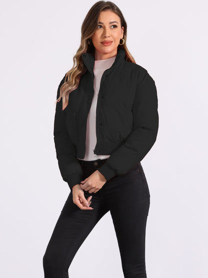 Effortless Bomber Jacket for Women with Stand Collar Zip Front Ribbed Cuff Style