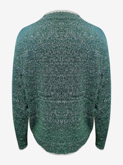 Comfortable Knit Sweater for Women with Split Neck Long Sleeve Relaxed Style