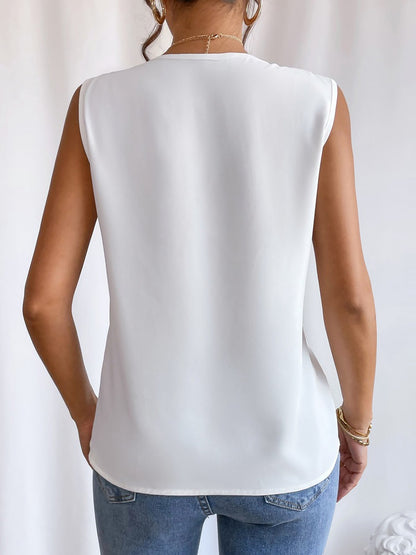 Effortless Blouses for Women with V-Neck Sleeveless Relaxed Style