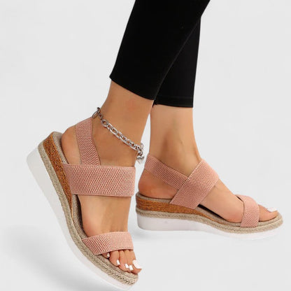 Comfortable Orthopedic Sandals for Women with Platform Wedge Elastic Strap Casual Summer Style