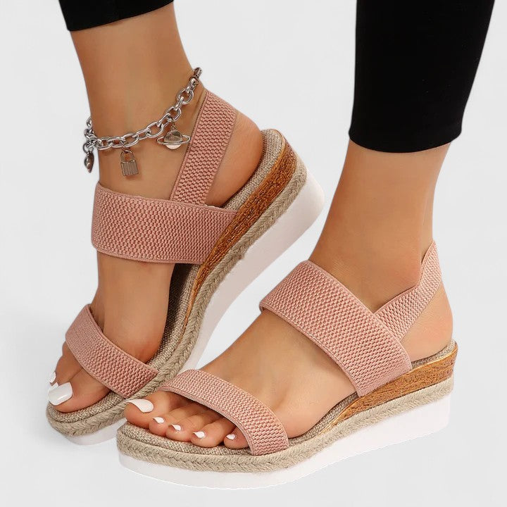Comfortable Orthopedic Sandals for Women with Platform Wedge Elastic Strap Casual Summer Style
