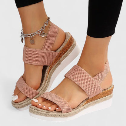 Comfortable Orthopedic Sandals for Women with Platform Wedge Elastic Strap Casual Summer Style